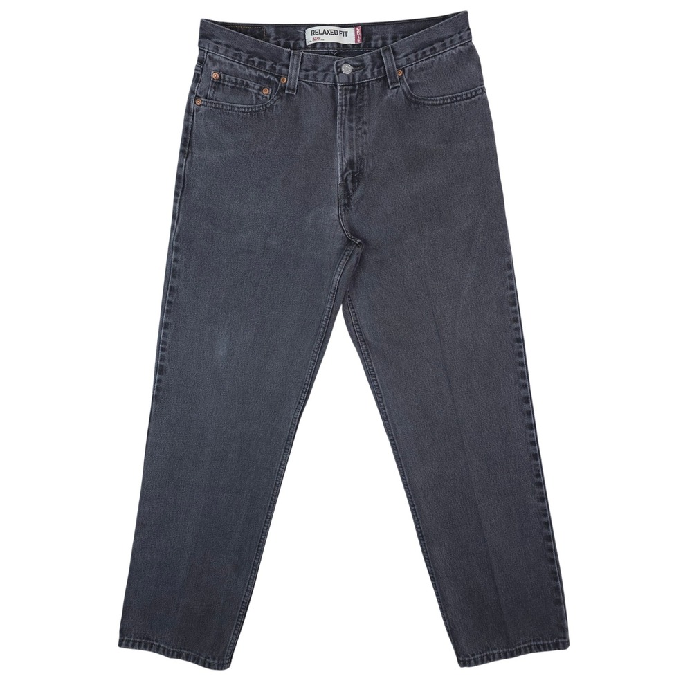 Levis 550 Jeans Mens 34x32 Black Fade Relaxed Fit Tapered Leg‎ Denim Y2K Retro